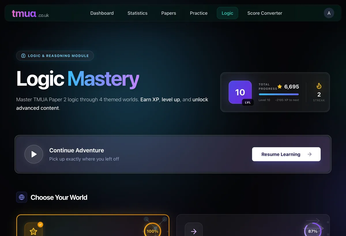 TMUA logic training module